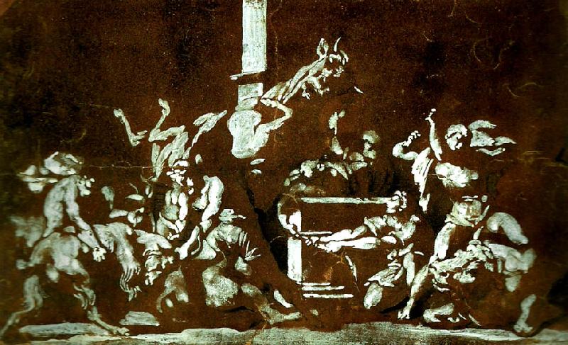 Theodore   Gericault sacrifice antique oil painting image